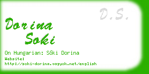 dorina soki business card