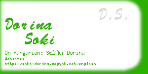 dorina soki business card